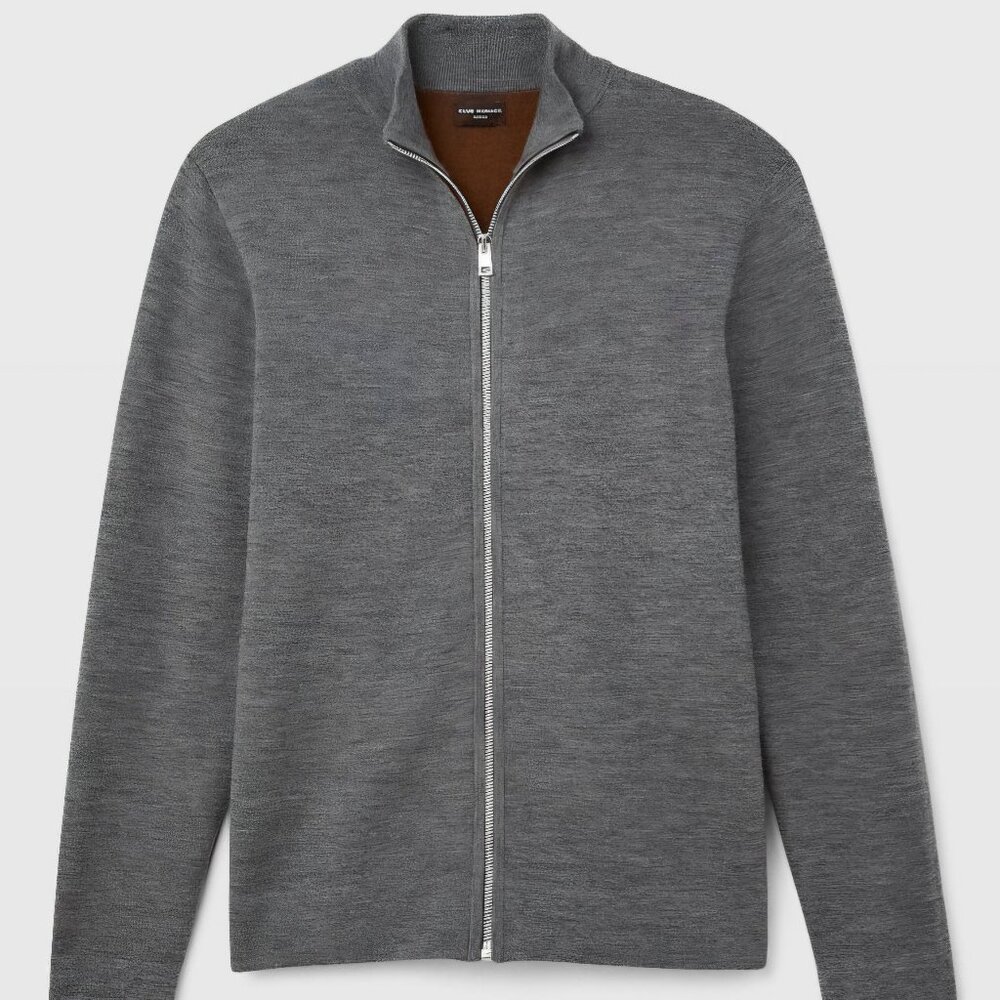 Club Monaco - Soft Doubleface Full Zip Sweater (Large)